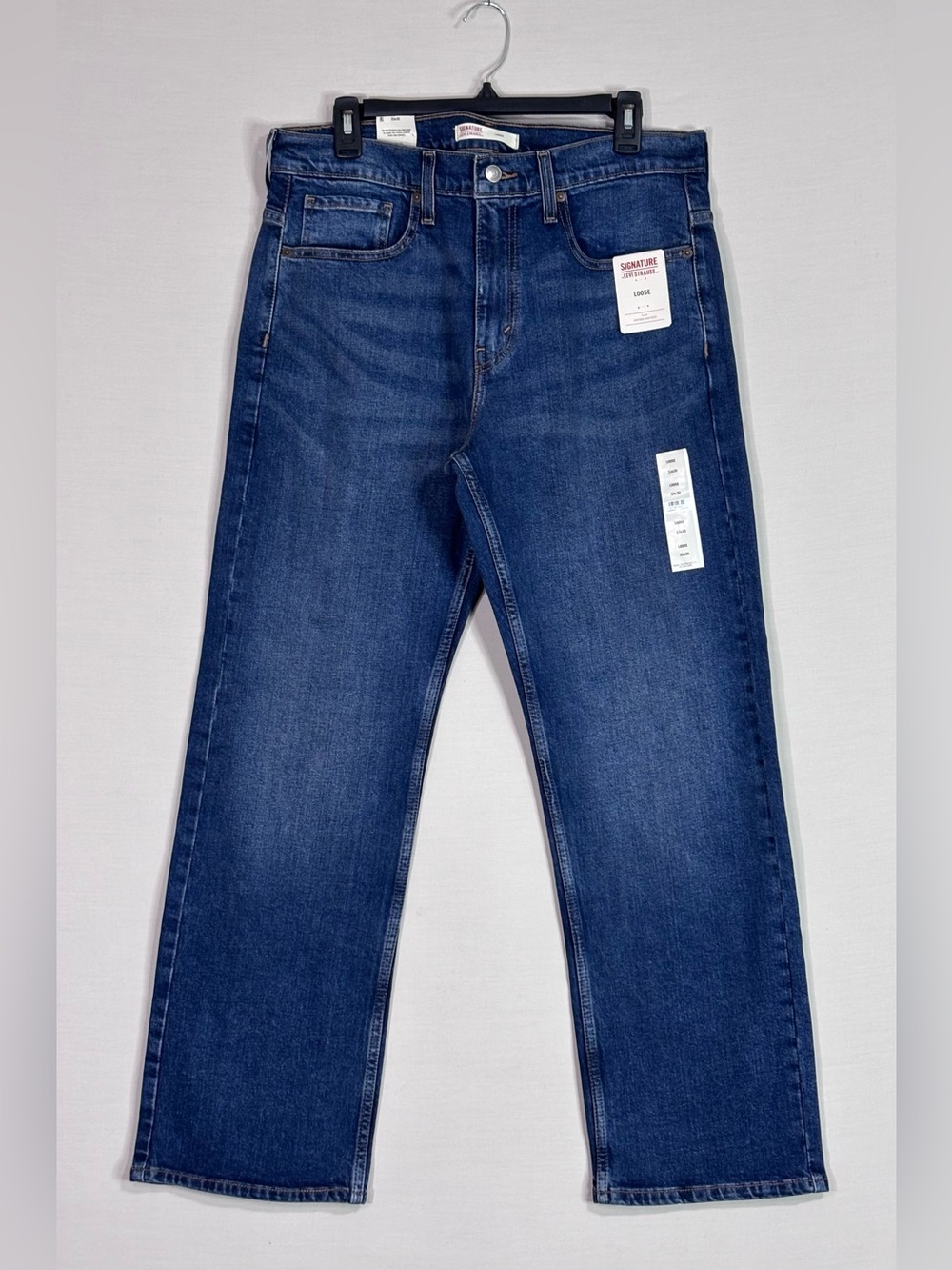 Levi Strauss Signature Loose Fit Jeans 33x30 NWT Medium Wash Denim
